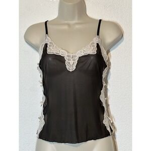 Jolie Y2K Black Mesh Sheer Cami Size S Whimsigoth Fairy Goth Emo Tank Top